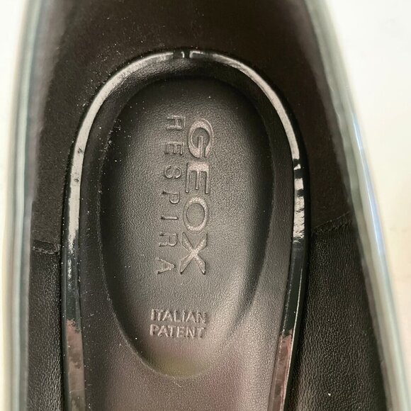 Geox Respira Vivyanne Italian Patent Leather Shoes Dark Forest Green Sz 10 NIB - Picture 9 of 12